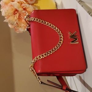 Michael Kors Mott Red Crossbody Bag
